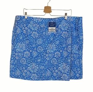 RIPSKIRT Blue Floral Dahlia Bluebird Tearaway Wrap Skirt Sze XXL Limited Edition